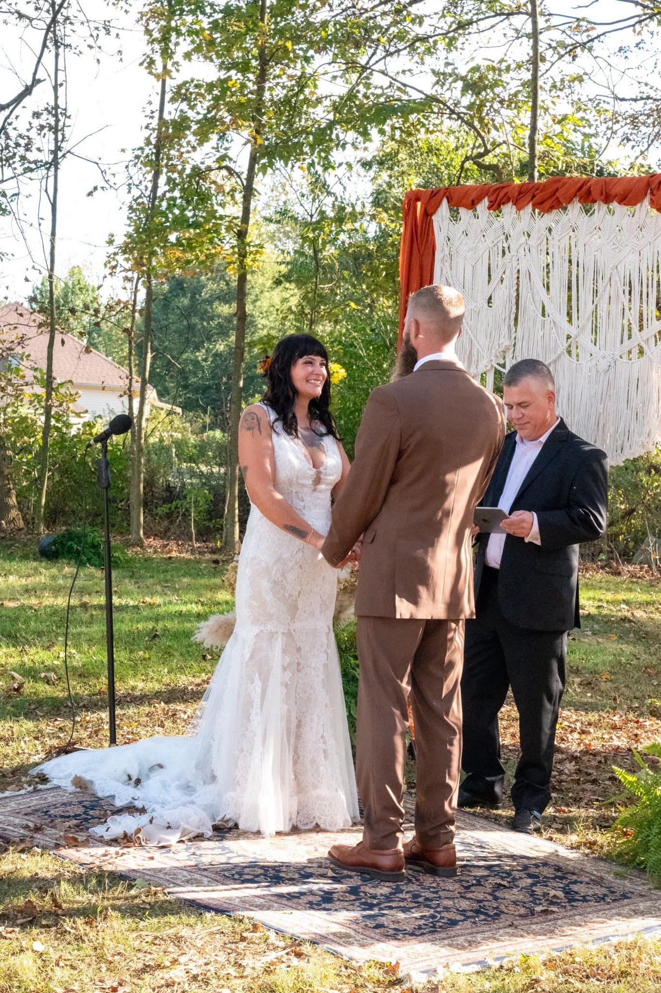 Ever After Vows officiating a custom outdoor wedding ceremony