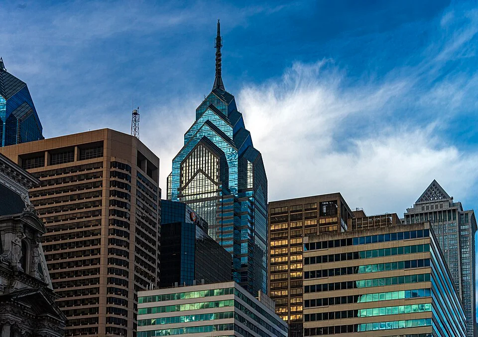 Center City Philadelphia skyline near City Hall
