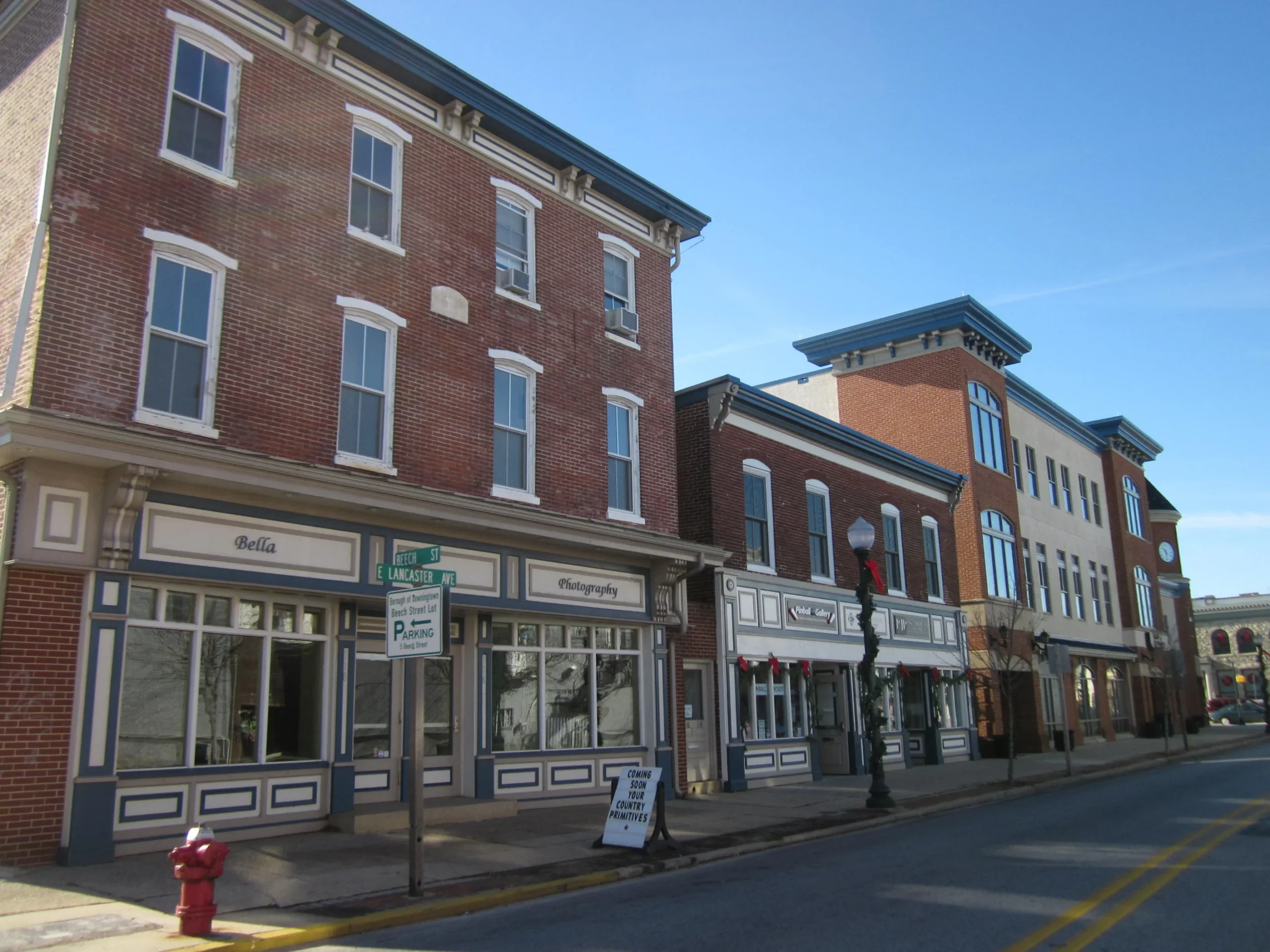 Downtown Downingtown in Chester County, Pennsylvania