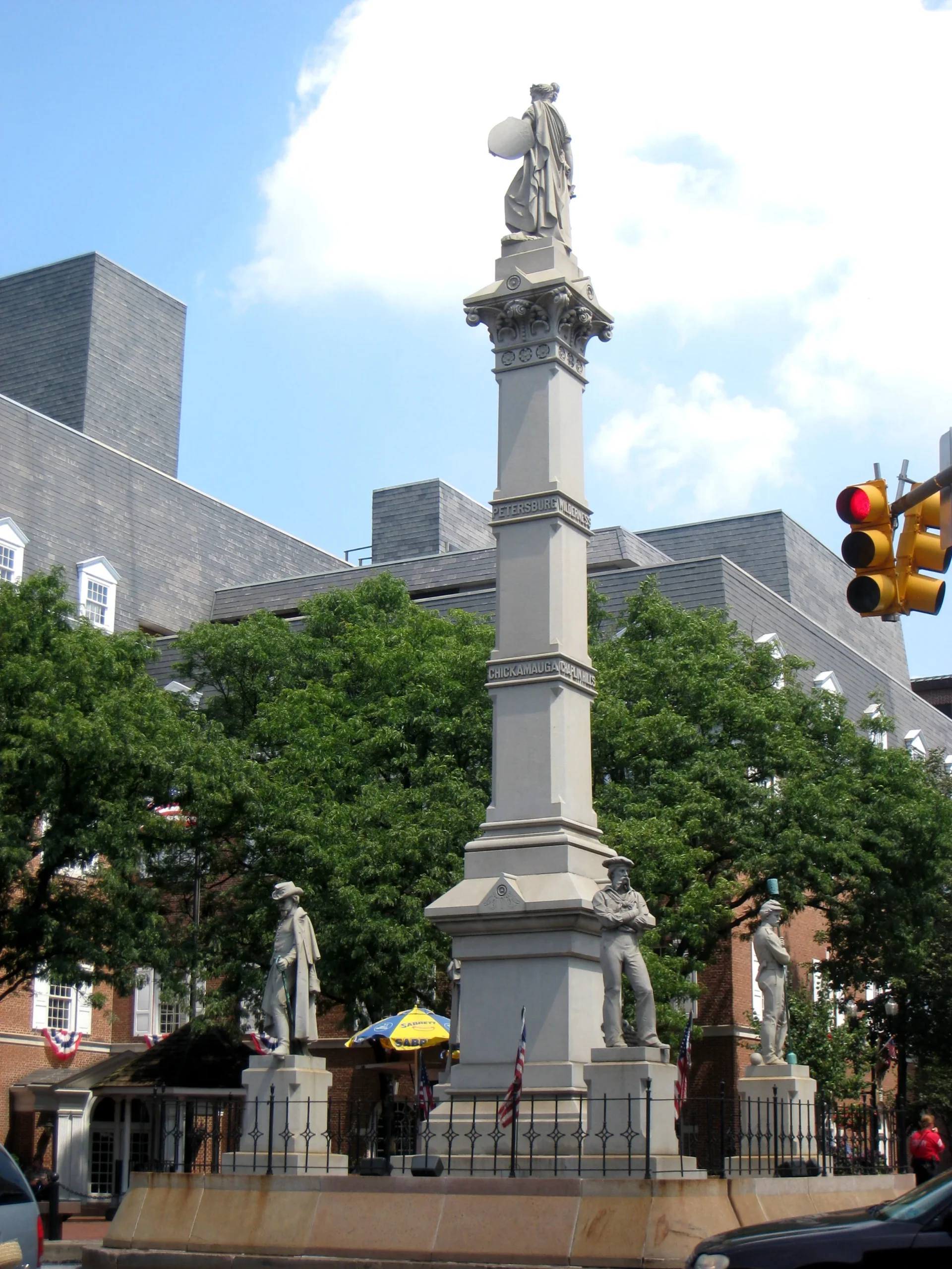 Soldiers and Sailors Monument at Penn Square in Lancaster, Pennsylvania