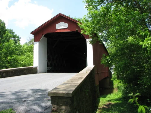Van Sant Covered Bridge in Solebury Township near New Hope, Bucks County, Pennsylvania